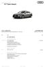 A7 Sportback. A7 Sportback. Konfigurator Audi. Cena podstawowa. Kolor nadwozia. Kolorystyka wnętrza. Kod Opis Cena PLN