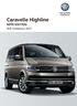Samochody Użytkowe Caravelle Highline NEW EDITION. Rok modelowy 2017