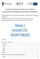 klasa I moduł 23: VEGETABLES