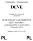 Committee / Commission DEVE. Meeting of / Réunion du 28/08/2013. BUDGETARY AMENDMENTS (2014 Procedure) AMENDEMENTS BUDGÉTAIRES (Procédure 2014)