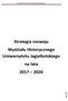 Strategia rozwoju Wydziału Historycznego Uniwersytetu Jagiellońskiego na lata