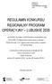 REGULAMIN KONKURSU REGIONALNY PROGRAM OPERACYJNY LUBUSKIE 2020