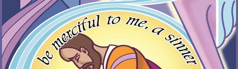 In contrast, the tax collector stood off at a distance with bowed head, beating his breast and saying, O God, be merciful to me a sinner (18:13).