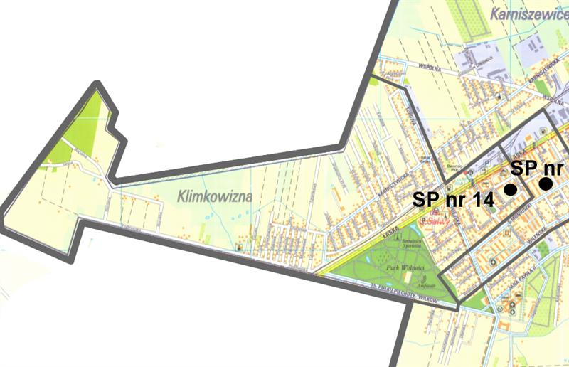 9 Granice obwodu Szkoły Podstawowej nr 15 im Armii Krajowej