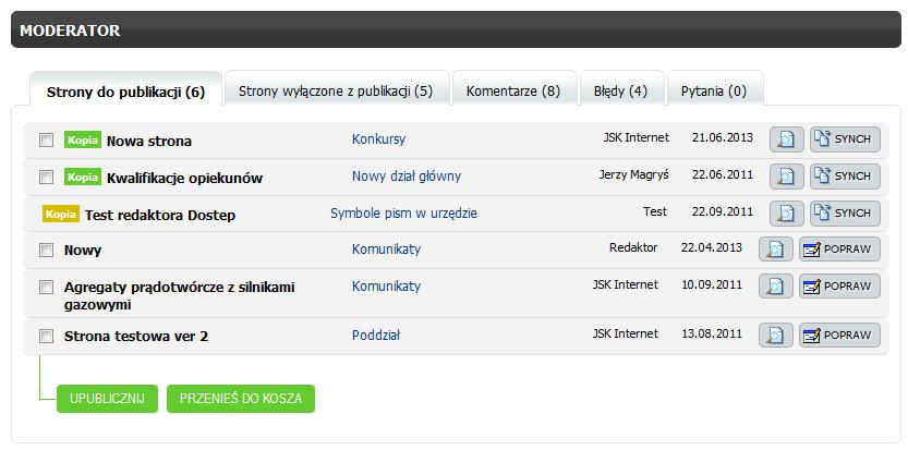 1.14. Edycja załączników Aby edytować załącznik wybieramy polecenie EDYTUJ z listy załączników. W formularzu edycji pola są analogiczne jak przy dodawaniu.