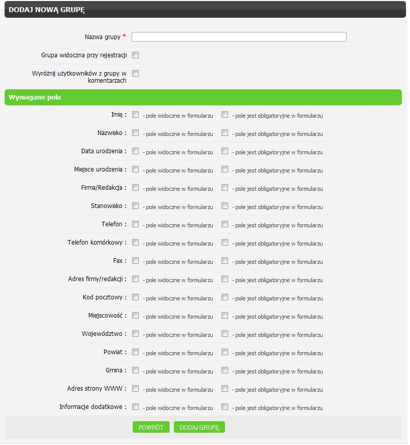 4. Wyróżnij użytkowników z grupy w komentarzach komentarze tych użytkowników do stron, będą wyróżnione na liście komentarzy. 5.