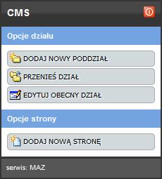 rekordu: - dodaj nowy blok, stronę, link, rekord, kategorię - pokaż wszystkie bloki -