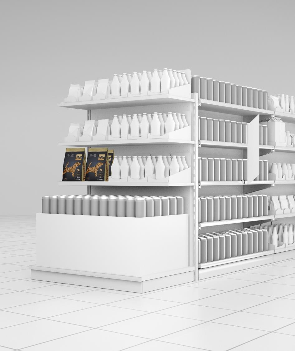 ZASTOSOWANIE SILVERO WYRÓŻNIENIE PRODUKTU NA PÓŁCE Produkt opakowany w standardzie SILVERO zdecydowanie wyróżni się wśród masy konkurencyjnych produktów na półce.