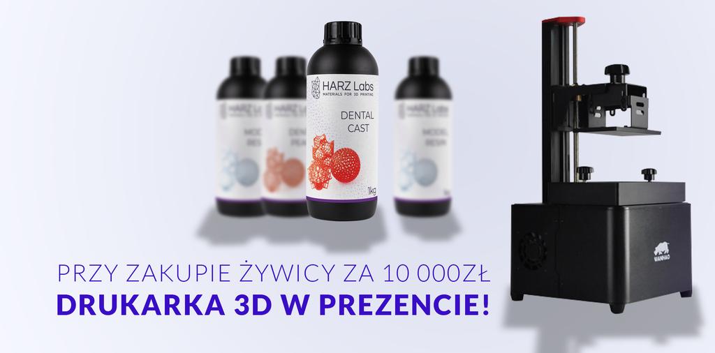 Producent: HARZ LABS LCD/DLP do drukowania łuków modeli zębowych o wysokich parametrach i dokładności  Producent: HARZ LABS CENA 599zł 1kg CENA