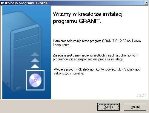 4. Przywrócenie poprzedniej wersji systemu Granit Przywrócenie poprzedniej wersji systemu Granit jest moŝliwe jedynie gdyŝ