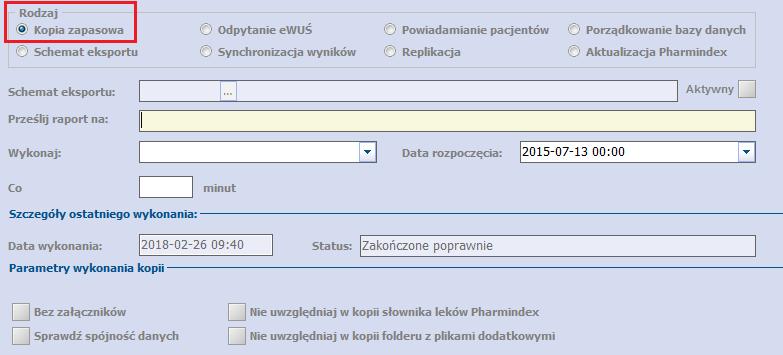 leków Pharmindex. Dzięki temu plik kopii zapasowej może być mniejszy nawet o 60 MB.