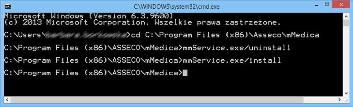 Ten sposób instalacji usługi mmservice zalecany jest użytkownikom posiadającym bardzo dobrą znajomość obsługi komputera.