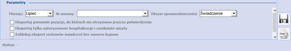 Schematy eksportów w przypadku wystąpienia błędu eksportu, spowodowanego np. błędami podczas wysyłki pliku do NFZ, szyfrowania lub kompresji pliku (jeśli są wymagane przez OW) lub innymi błędami.