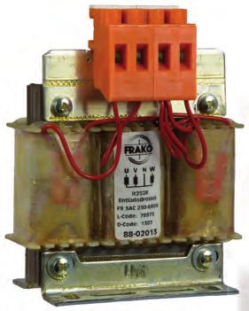 Komponenty Dławiki rozładowcze FR 3AC Dławiki rozładowcze Bezpieczne i szybkie rozładowanie kondensatorów Szybkie rozładowanie baterii kondensatorów (<5 sekund dla 50 kvar/00v) 230 do 60V napięcia
