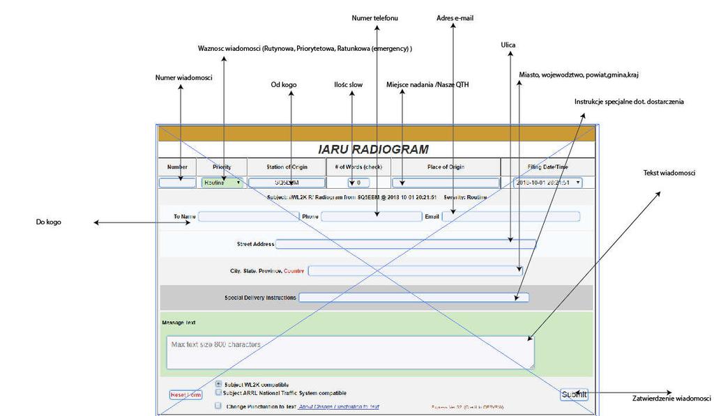 Po Napisaniu wiadomości klikamy na SUBMIT Ponownie przejdziemy do okna nowej wiadomości.