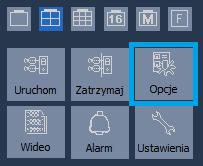OPCJE SYSTEMU W menu zarządzania kamerami klikamy przycisk Opcje.