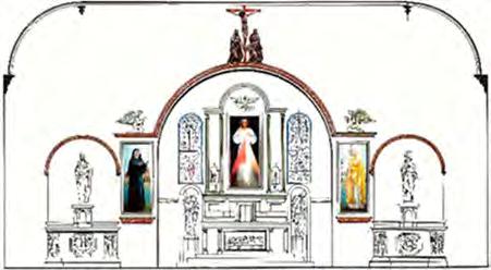 THE NEW ALTAR and IMPROVEMENTS IN OUR SHRINE Plans are underway for the new altar at our shrine. The Shrine has been blessed by the financial support from many donors.