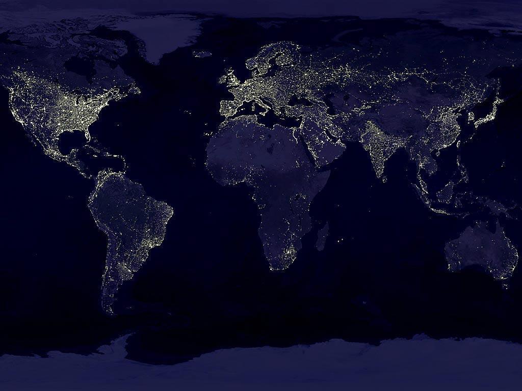 Światła ziemskiej nocy # Ameryka Północna 5% mieszkańców świata (3 miejsce) ~ 25% światowej