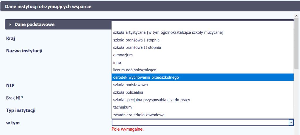 Dane teleadresowe powiąza e są z rejestre urzędow podziału terytorialnego kraju prowadzonym przez GUS (tzw. TERYT), dlatego s ste podpowiada w wyborze danych.