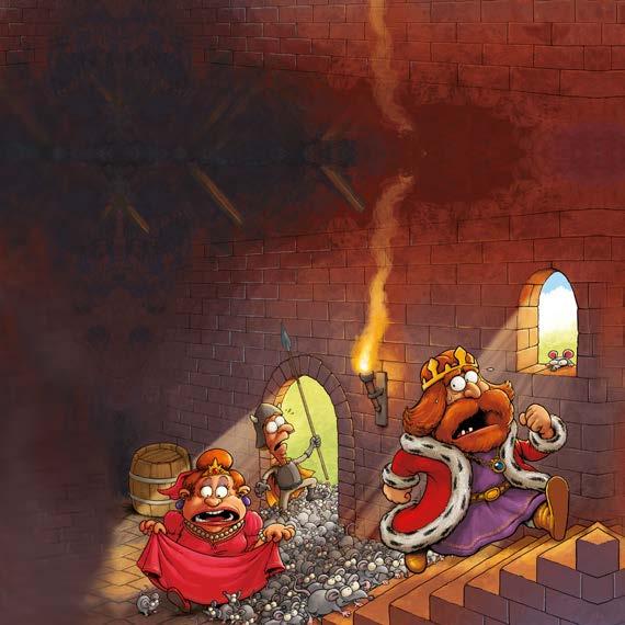 Jeżeli nie ma już wolnych okien (myszy dotarły bowiem na szczyt wieży), zły król zostaje pożarty i gra natychmiast się kończy.