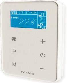 HMI-WING EC jest panelem sterującym, przeznaczonym do wszystkich rodzajów kurtyn WING. Posiada interfejs z protokołem Modbus RTU dla łatwej integracji z systemami automatyki budynkowej (BMS).