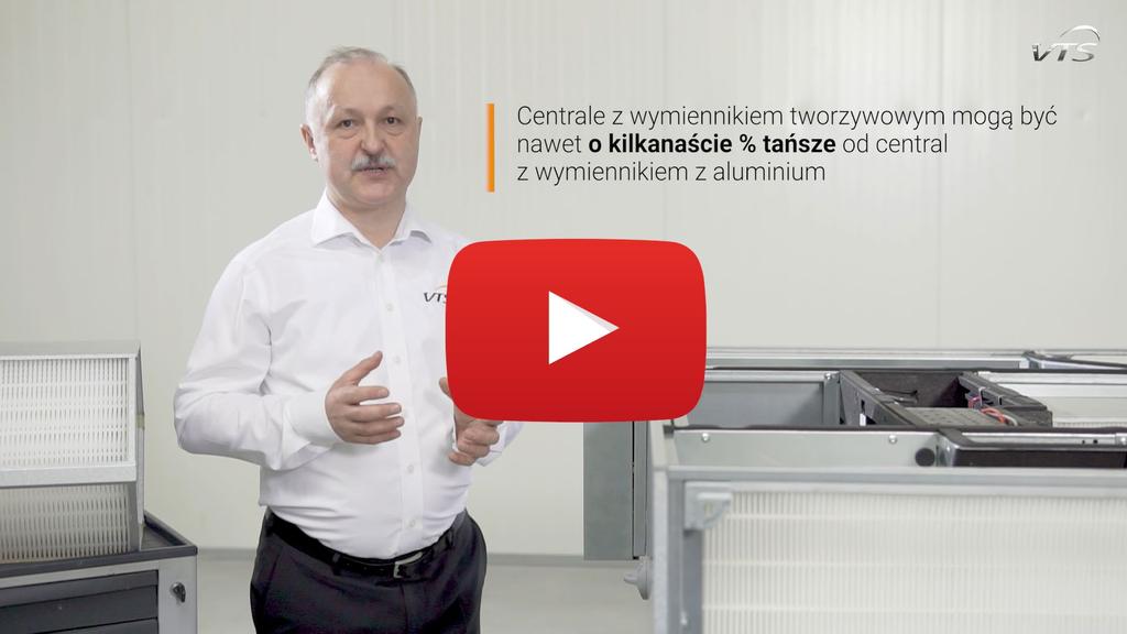 Centrale VENTUS Compact z rekuperatorem tworzywowym Do oferty VTS dodaliśmy opcję wymienników heksagonalnych, wykonanych z wysoko udarowego polistyrenu (HIPS - High Impact Polystyrene).