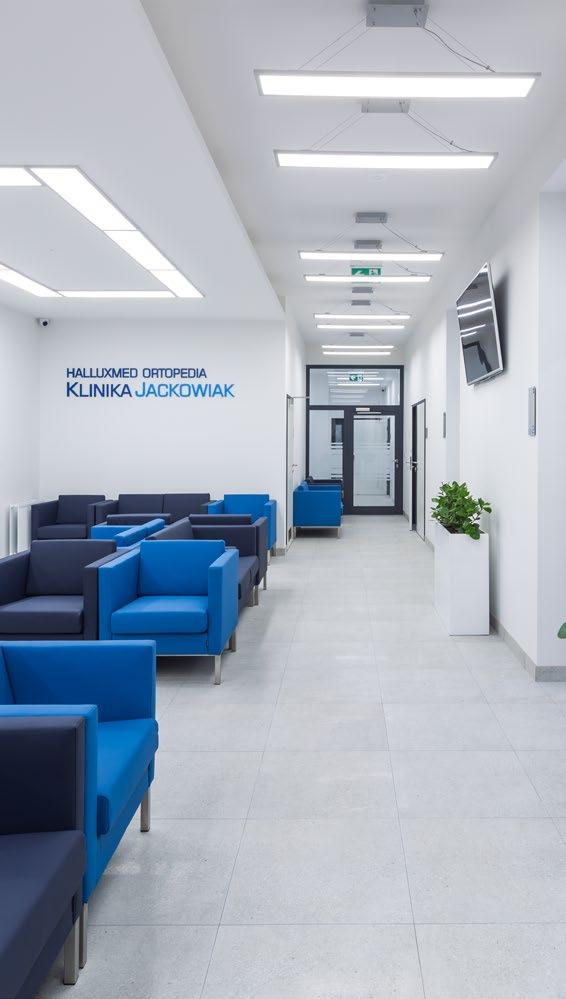 Światło w służbie zdrowia Klinika ortopedyczna Halluxmed Oświetlenie jest rewelacyjne. Jest sercem całej inwestycji!