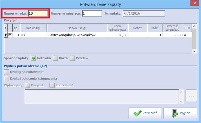 Konfiguracja Modułu Komercyjnego {R} składowa numeru umieszczonego na dokumencie, zawiera rok bieżący. {M} parametr pobierany z daty systemowej określający miesiąc. {N} numer kolejny dokumentu w roku.