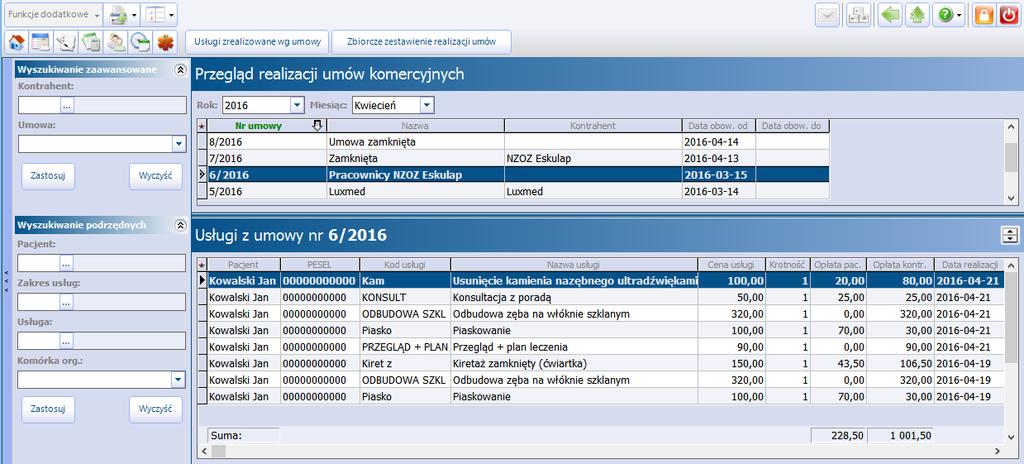 2 Przegląd realizacji umów Ścieżka dla modułu: Moduły dodatkowe > Komercyjny > Przegląd realizacji umów Ścieżka dla wersji: Rozliczenia > Przegląd realizacji umów Funkcjonalność Przeglądu realizacji