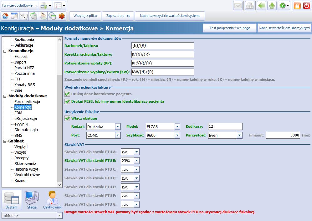 Konfiguracja Modułu Komercyjnego Rozdział Konfiguracja Modułu Komercyjnego 3 Ścieżka: Zarządzanie > Konfiguracja > Konfigurator, pozycja: Moduły dodatkowe > Komercja Przed rozpoczęciem pracy w Module