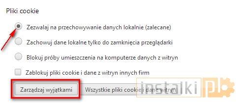 przyciskiem W rubryce wpisujemy Gotowe. nazwę witryny, a z listy wybieramy Blokuj. Zatwierdzamy zmiany pozostawić rubryce Zezwalaj.