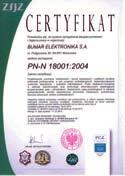 Certyfikat Systemu Zarządzania Środowiskowego ISO 14001:2004