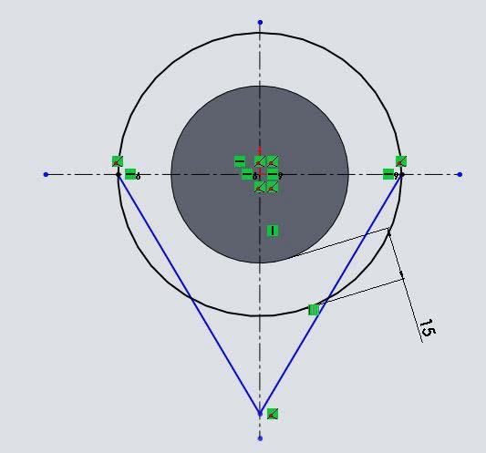 wierzchołkami na pionowej linii konstrukcyjnej, patrz rys 3-4. Rys. 3-3.