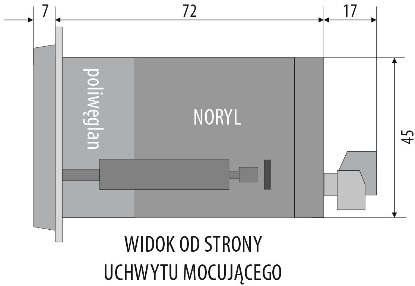 Masa ~145 g Kompatybilność elektromagnetyczna (EMC) odporność: wg normy PN-EN 61000-6-2 Wymagania bezpieczeństwa wg PN-EN 61010-1 6.
