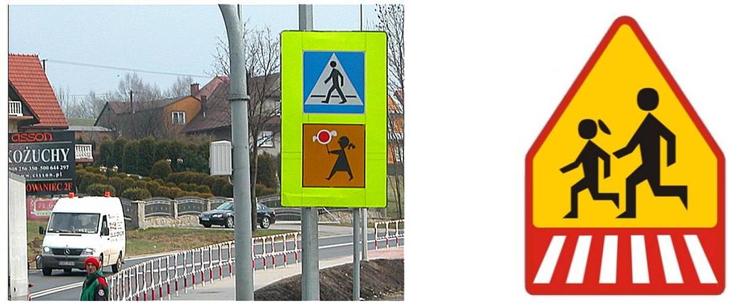 znaku ostrzegawczego dla
