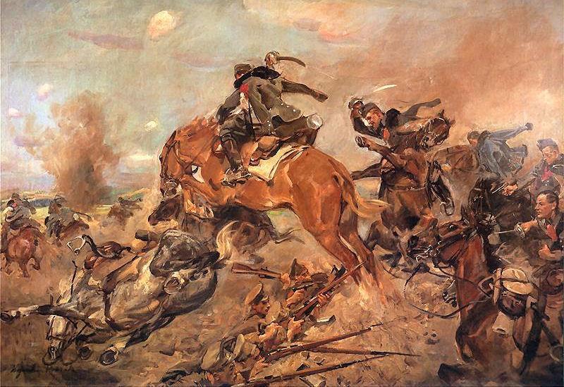Zadanie 19. ( /1 pkt) Dnia 13 czerwca 1915 roku ułani II Brygady Legionów dowodzeni przez rotmistrza Zbigniewa Dunin Wąsowicza dokonali brawurowej szarży na pozycje rosyjskie.