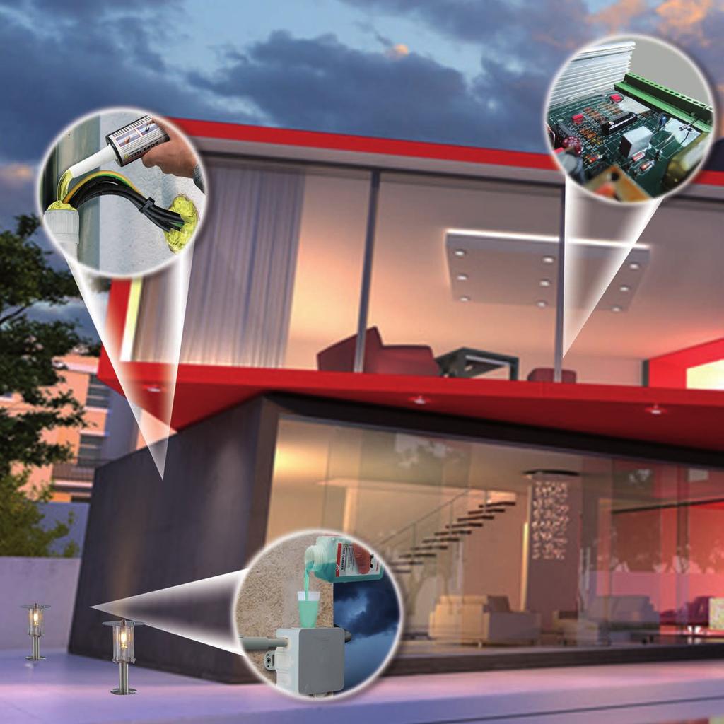 Przykładowe zastosowanie EXPRESS GEL Tymczasowe uszczelnianie puszek rozgałęźnych Szybkie naprawy w obrębie instalacji elektrycznych Tymczasowa izolacja połączeń elektrycznych, np.