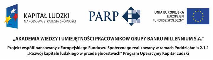 Departament Zakupów Centralnych ul. Żaryna 2A, 02-593 Warszawa tel. (22)598 12 80 DZC/AS/18/13 Warszawa, dnia 17 stycznia 2013 r. ZAPROSZENIE DO SKŁADANIA OFERT Szanowni Państwo, Bank Millennium S.A. jest zainteresowany wyborem wykonawcy szkoleń z zakresu zaawansowanych technik komputerowych.
