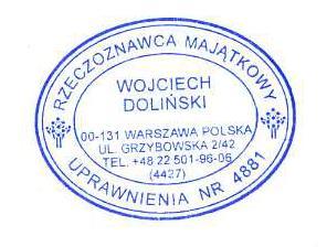 sprządzenia Operatu Data, na którą kreśln wartść nieruchmści 03.06.2019 r. 23.