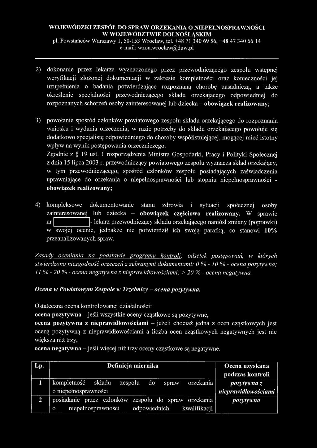 uzupełnienia o badania potwierdzające rozpoznaną chorobę zasadniczą, a także określenie specjalności przewodniczącego składu orzekającego odpowiedniej do rozpoznanych schorzeń osoby zainteresowanej