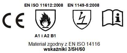 antyelektrostatycznych Odzież