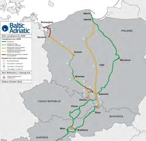 Inwestycje komplementarne kolej - Linia 201 Projekt: Prace na alternatywnym ciągu transportowym Bydgoszcz - Trójmiasto Szacunkowa wartość: 1.