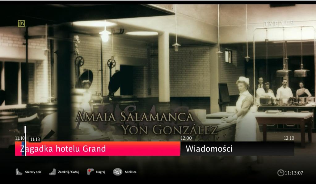 Funkcja Timeshift z wykorzystaniem dysku twardego PVR Dzięki funkcji Timeshift, możliwe jest zatrzymanie aktualnie oglądanego obrazu, gdy np. musimy gdzieś wyjść.