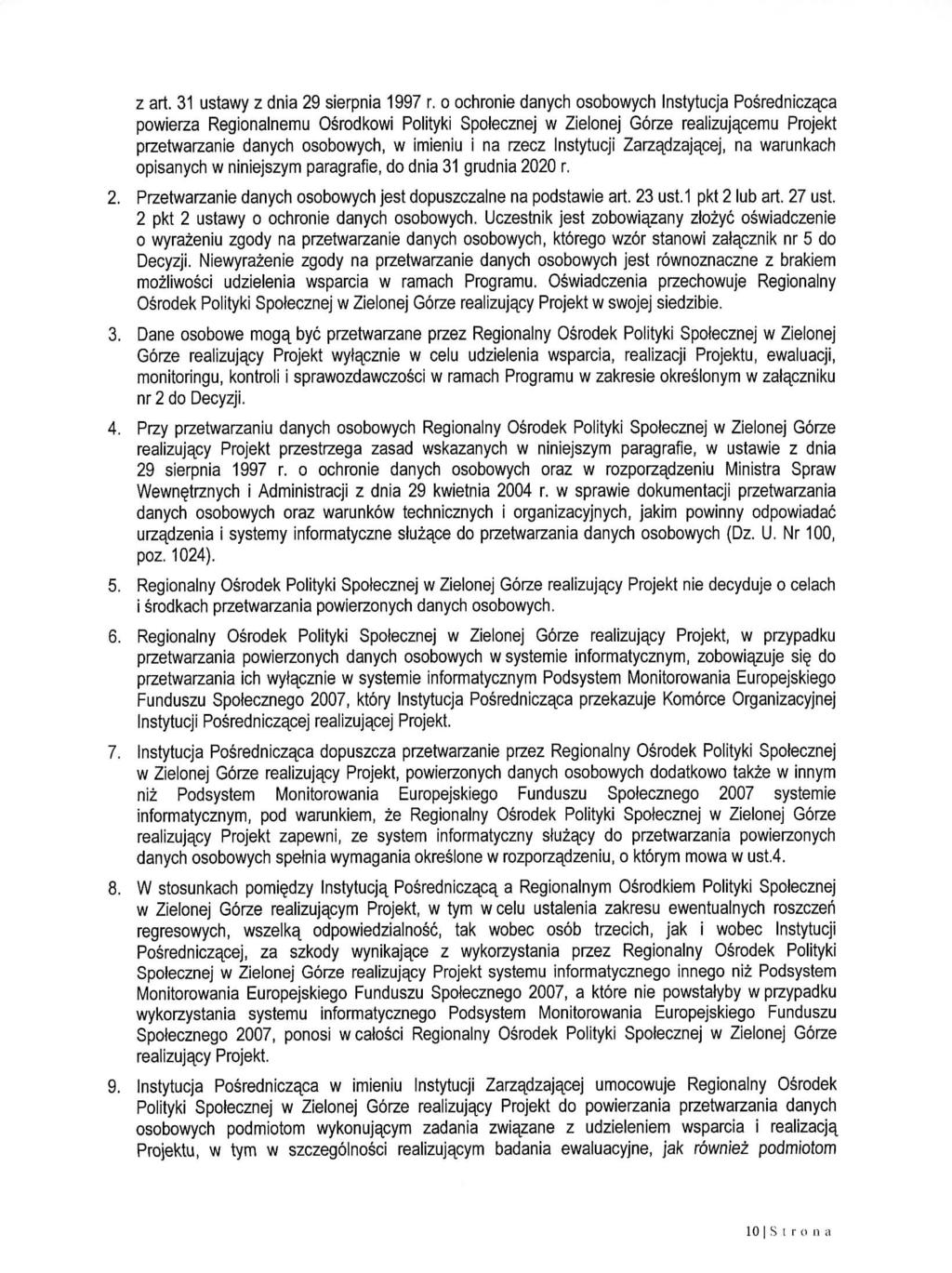 z art. 31 ustawy z dnia 29 sierpnia 1997 r.