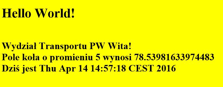 WDIS 2019L: Zajęcia 1. Serwer Apache Tomcat. Środowisko NetBeans. Strona 5 z 9 5. Skompiluj plik Hello.jsp i sprawdź, czy kompilacja zakończyła się sukcesem.