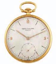 275 Zegarek kieszonkowy, Patek Philippe & Co Szwajcaria (Genewa), poł. XX w. złoto pr. 0,750, m. brutto: 56,86 g, koperta: śr. 45 mm, nr 653334, mechanizm z naciągiem manualnym, nr 930841, sygn.