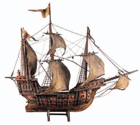 313 Patera porcelana, kobalt podszkliwny, mosiądz, wys. 42 cm, śr.