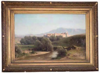 19 Alfred de Curzon (1820 MignéAuxances 1895 Paryż) Widok klasztoru we Włoszech