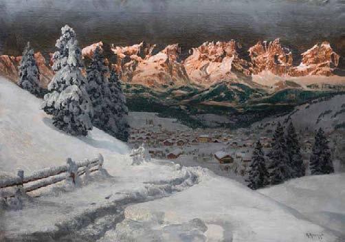 38 Alois Arnegger (1879 Wiedeń 1963 tamże) Pejzaż zimowy olej, płótno, 70 100 cm