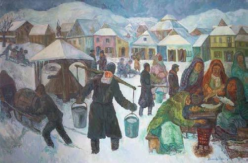 131 Chaim Goldberg (1917 Kazimierz Dolny 2004 Boca Raton) Zimowy dzień, 1994 r.